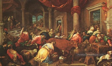 La purification du temple Jacopo Bassano Peinture à l'huile